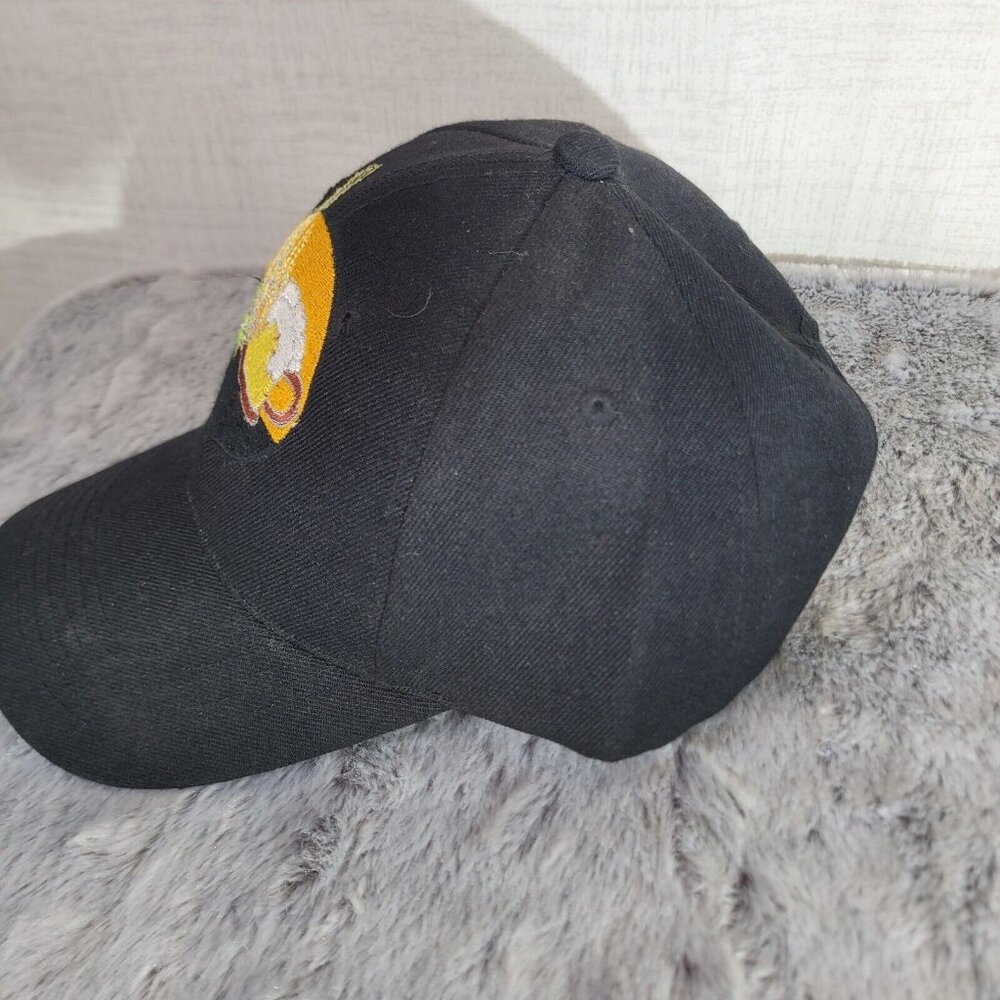 Beer Mug Hops Wheat Embroidered Hat Black Adjustable Baseball Cap Brewery Theme - Picture 2 of 5